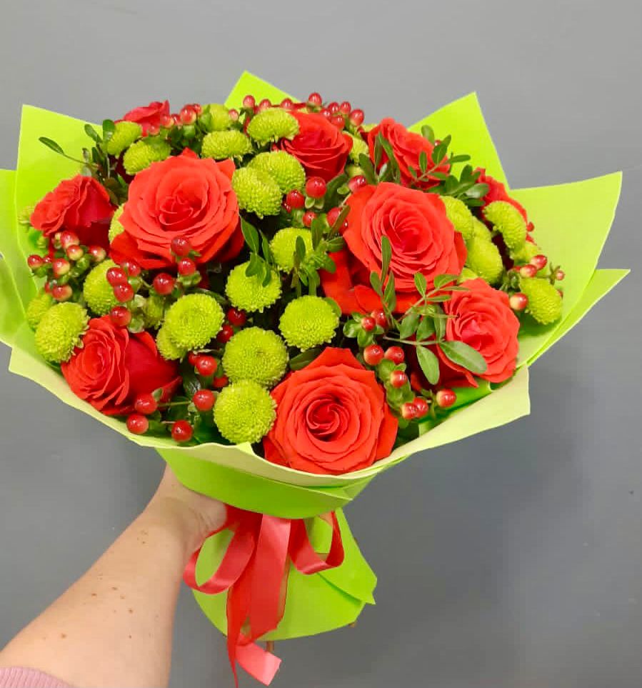 Букет цветов из: Хризантемы и Розы в Муром