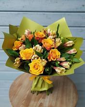 Букет цветов из:  Альстромерии и Розы в Муром