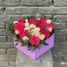 Цветочная композиция из Розы в коробке в Муром
