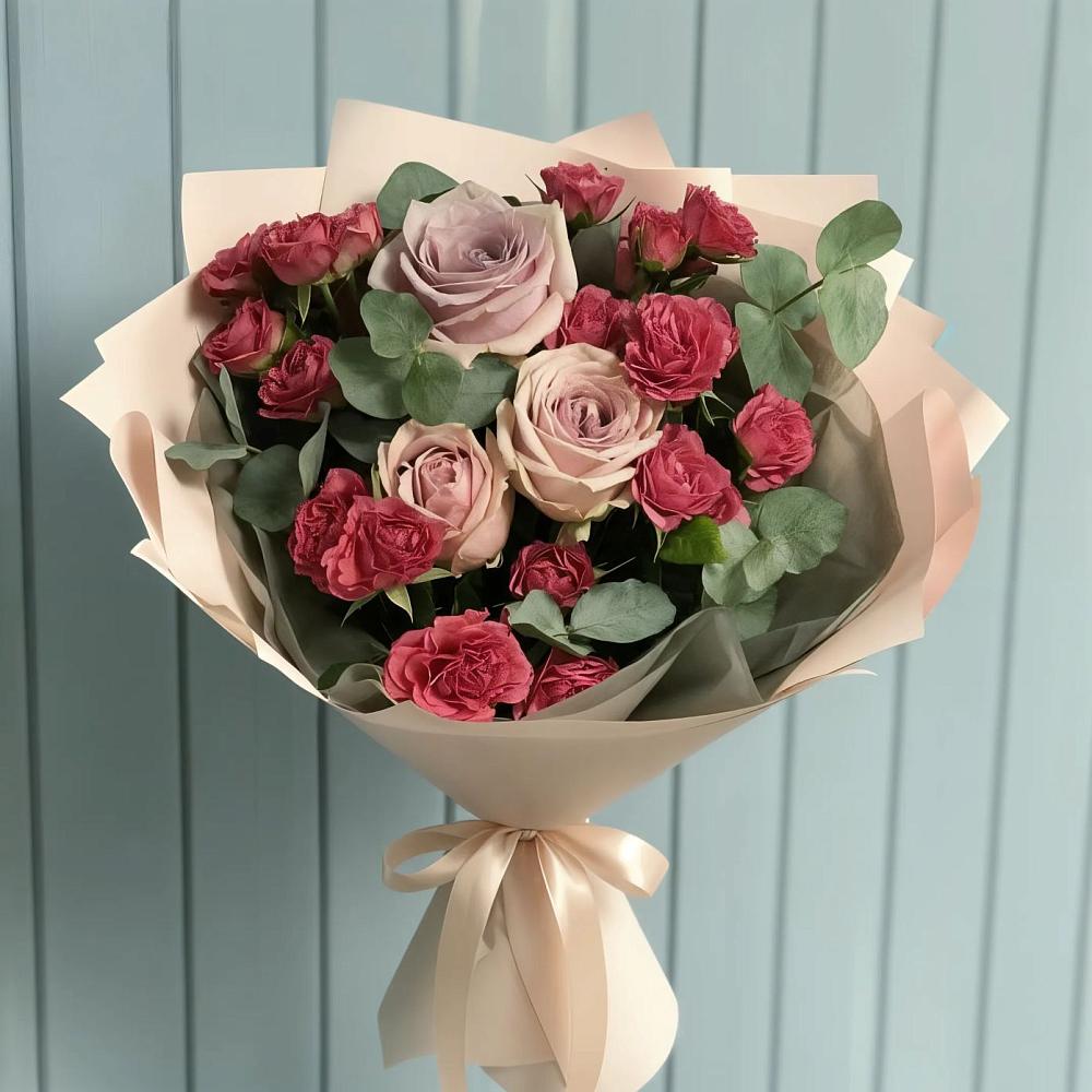 Букет цветов из: Гвоздики и Розы в Муром