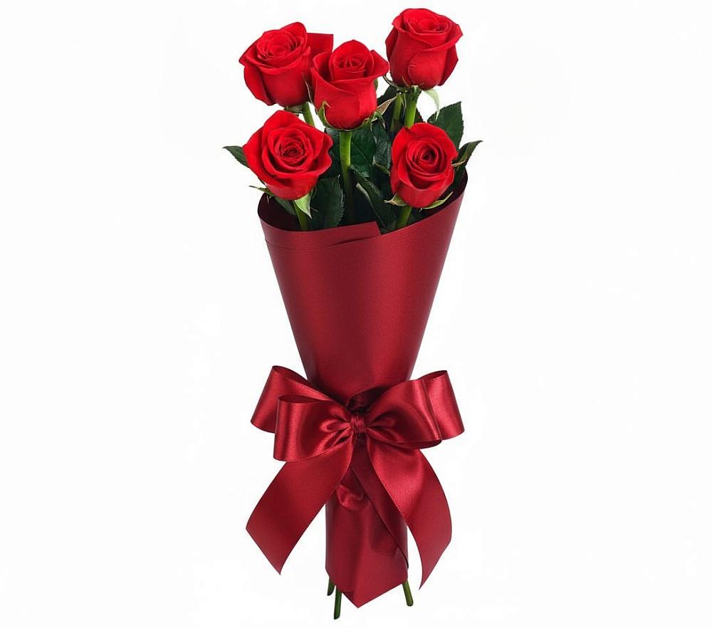 Букет 5 Красных роз Эдлесс Лав в Муром