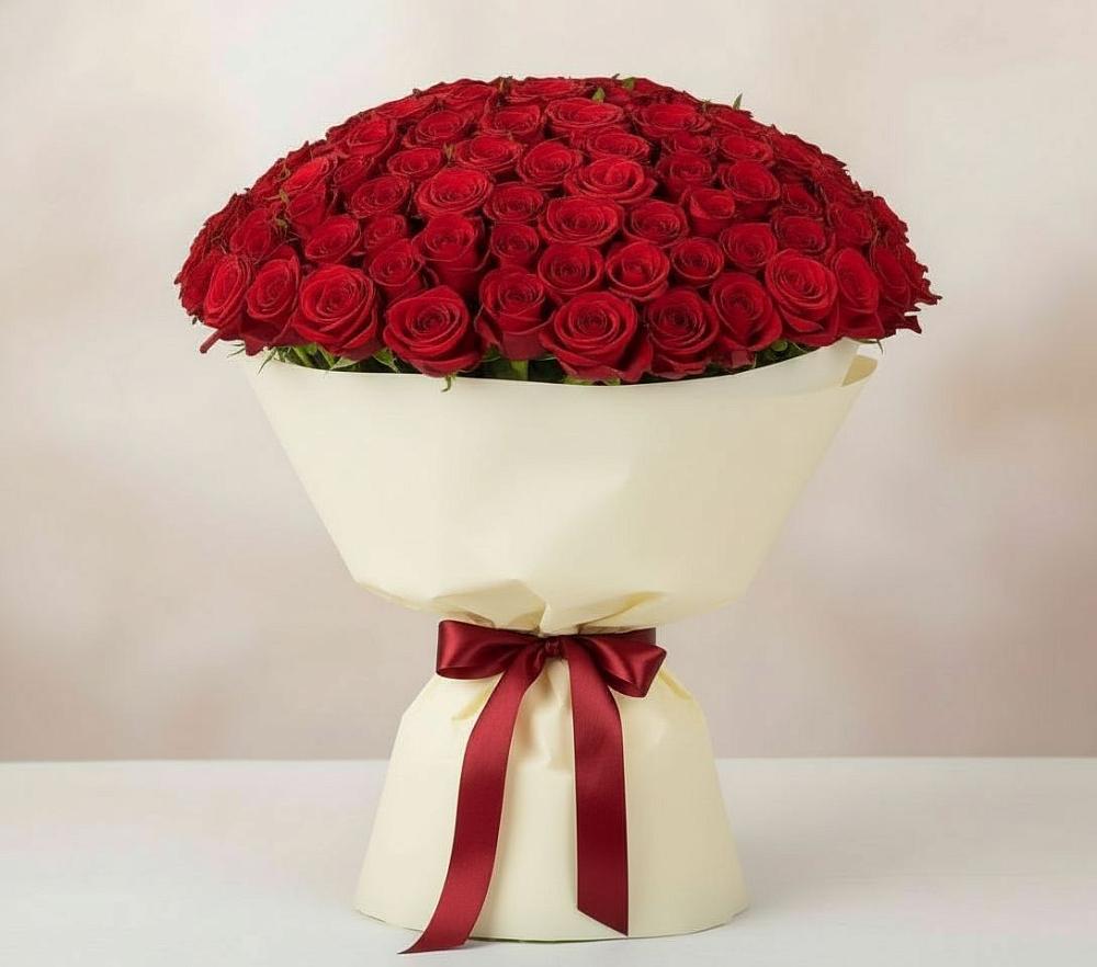 Букет 101 Красная роза Милано в Муром