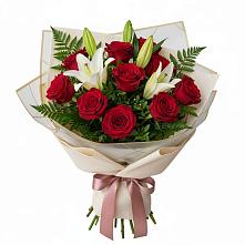 Букет цветов из:  Лилии и Розы в Муром