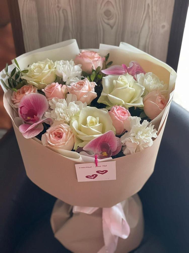 Букет цветов из: Орхидеи, Розы и Гвоздики в Муром