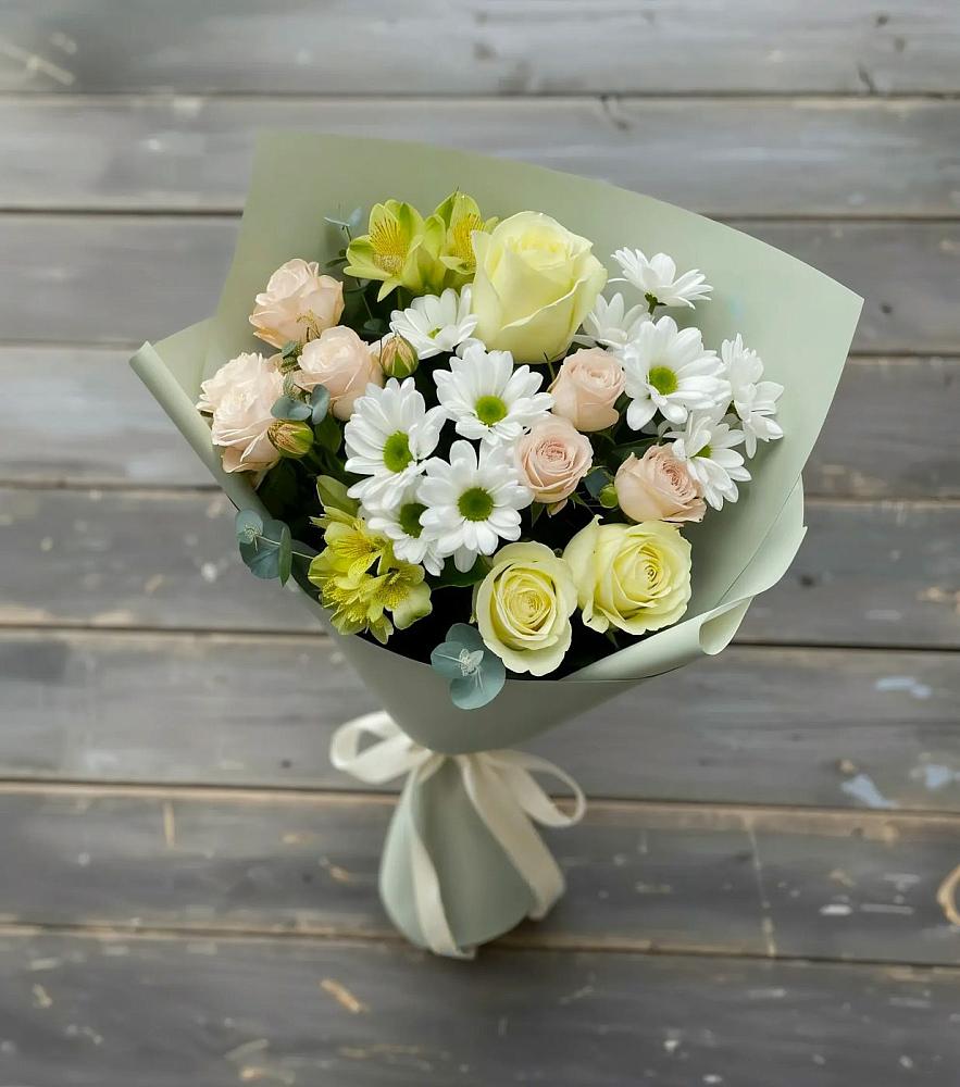 Букет цветов из: Альстромерии, Розы и Хризантемы в Муром