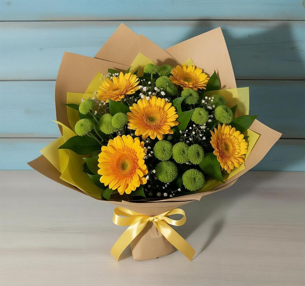 Букет цветов из: Герберы и Хризантемы в Муром