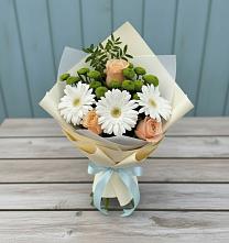 Букет цветов из:  Герберы, Розы и Хризантемы в Муром