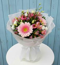 Букет цветов из:  Герберы, Альстромерии и Лизиантусы #REPLACE_PRED# Муром