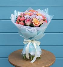 Букет цветов из:  Хризантемы и Розы в Муром