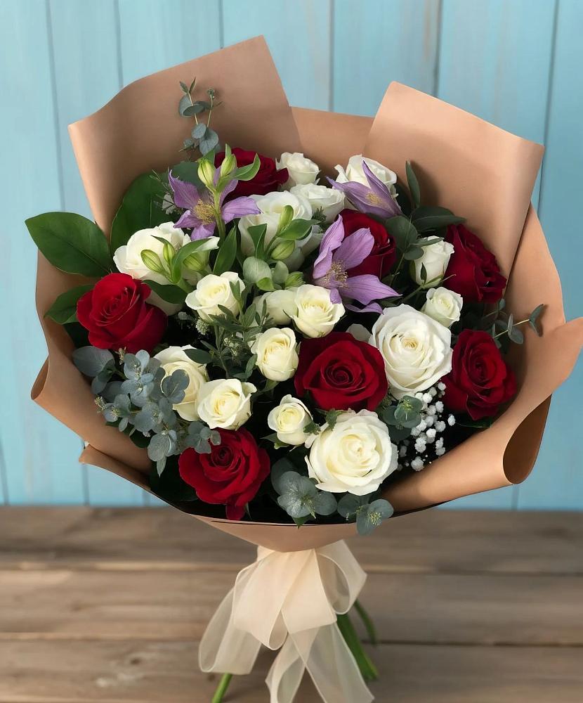Букет цветов из: Розы и Альстромерии в Муром