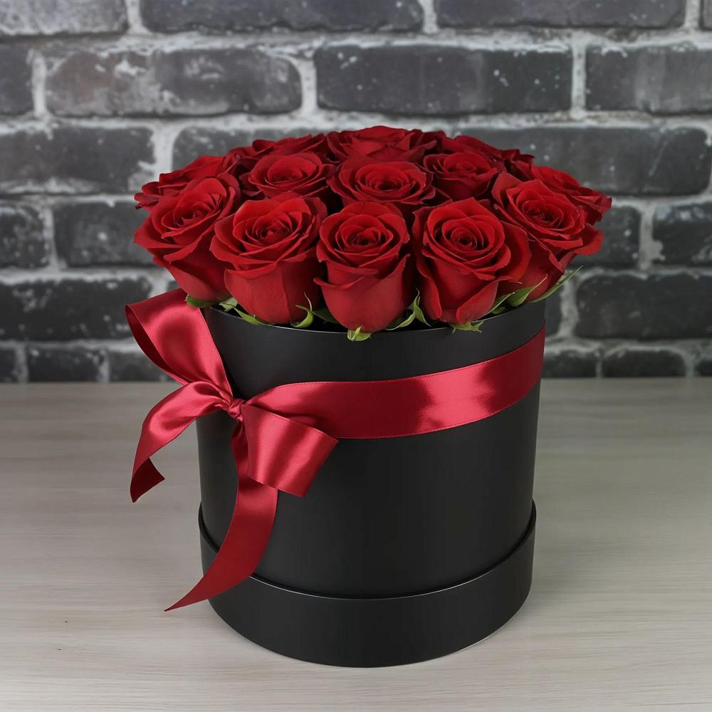 Цветочная композиция из Розы в шляпной коробке в Муром