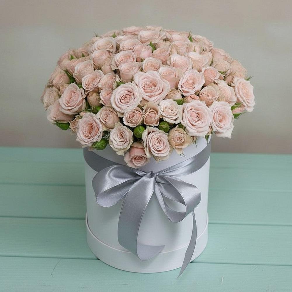 Цветочная композиция из Розы в шляпной коробке в Муром